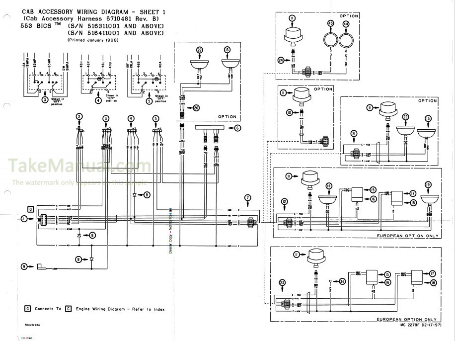 Bobcat 553 Service Manual Skid Steer Loader 516311001- 516411001