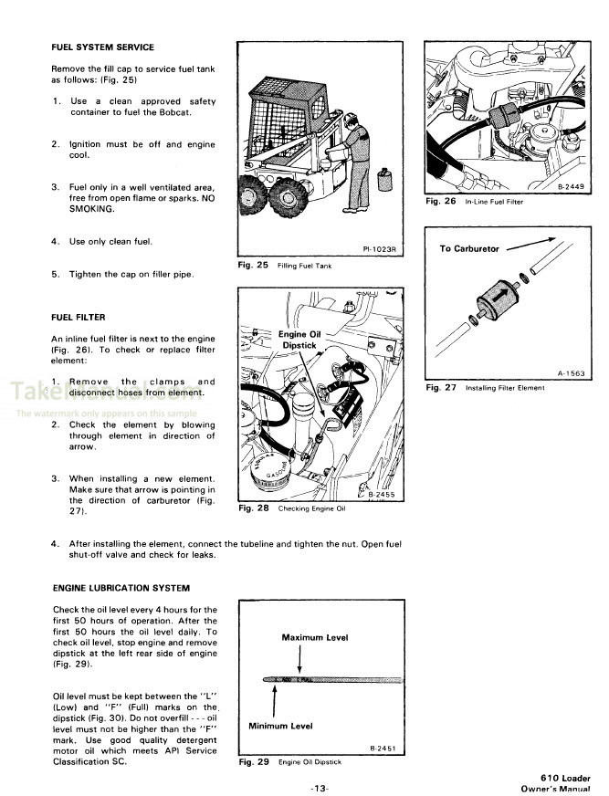 Bobcat 610 Operation & Maintenance Manual Skid Steer Loader