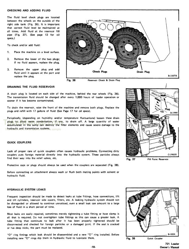 Bobcat 721 Operation & Maintenance Manual Skid Steer Loader