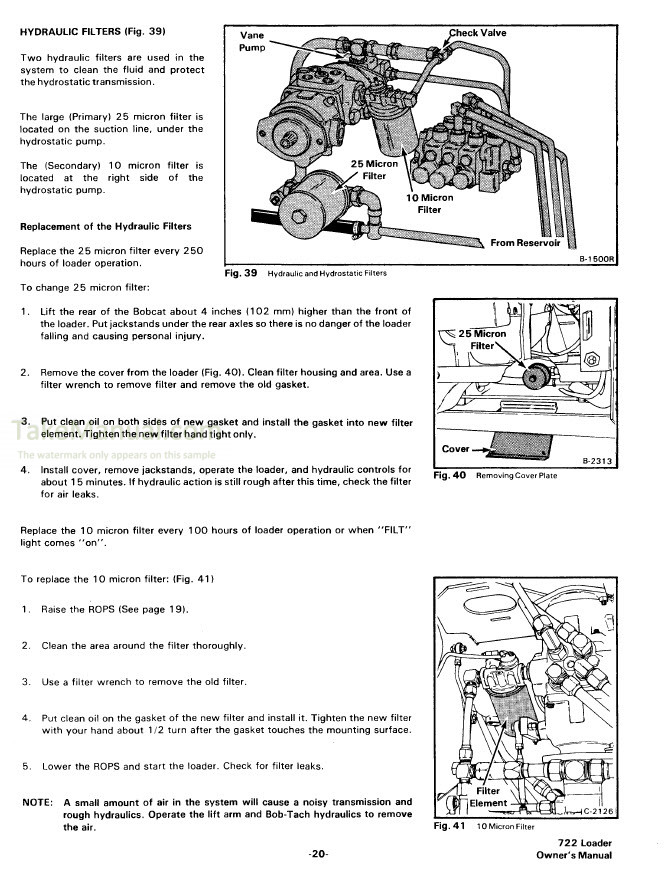 Bobcat 722 Operation & Maintenance Manual Skid Steer Loader ...