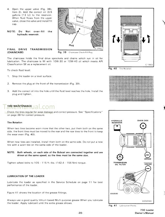 Bobcat 730 Owners Manual Skid Steer Loader – TakeManual.com