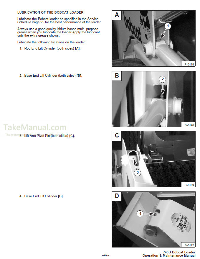 BOBCAT 743B PARTS MANUAL visual data 4