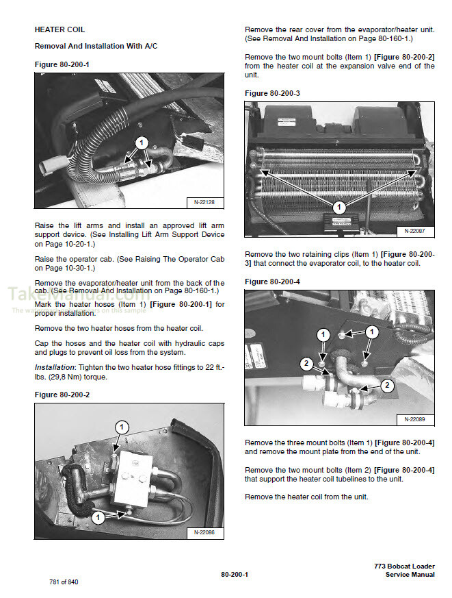 Bobcat 773 773 Turbo 773 Turbo High Flow G Series Service Manual Skid