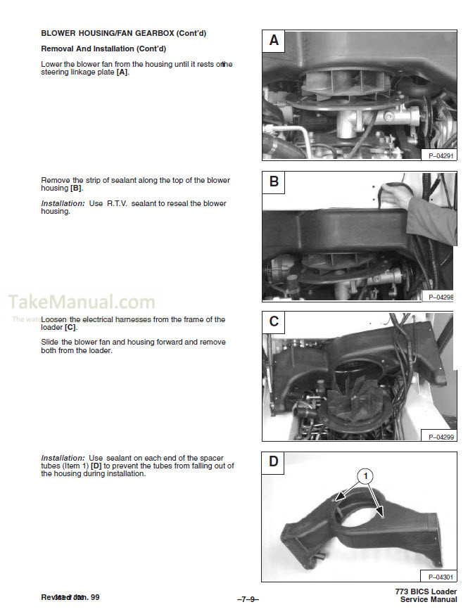 Bobcat 773 Service Manual Skid Steer Loader 509635001 509616001