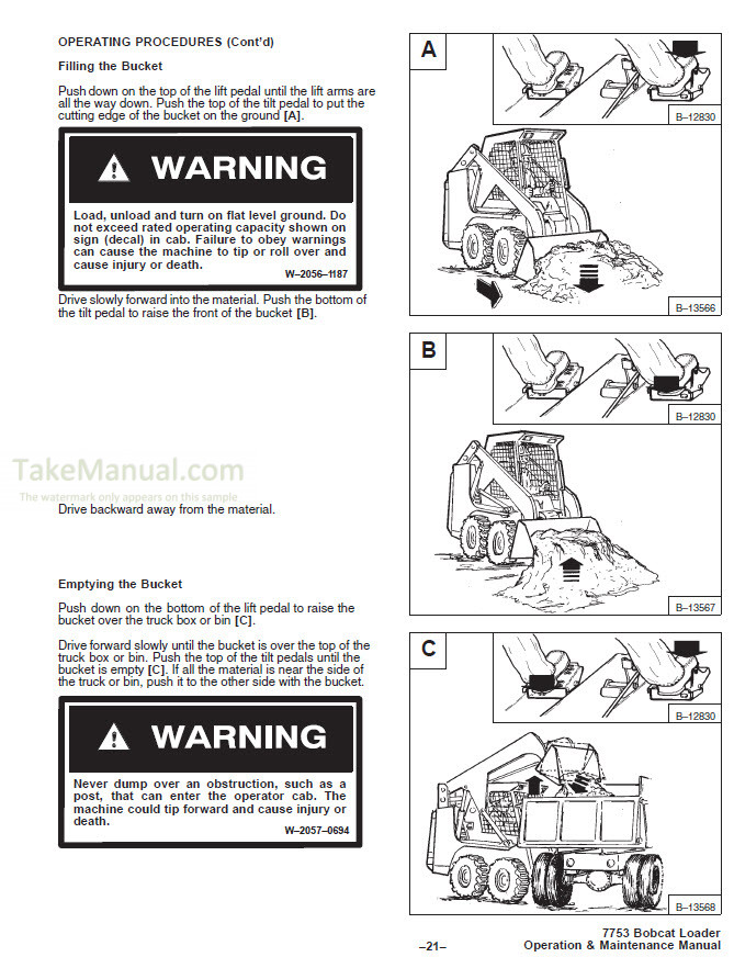 7753 BOBCAT SERVICE MANUAL visual data 6