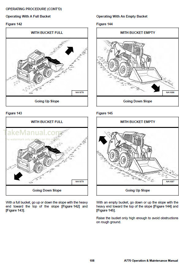Bobcat A770 Operation &amp; Maintenance Manual All Wheel Skid Steer Loader ...