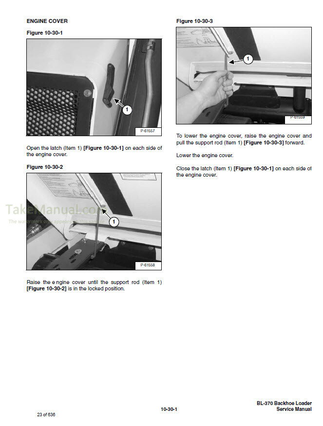 Bobcat BL370 Service Manual Loader Backhoe 573211001- – TakeManual.com