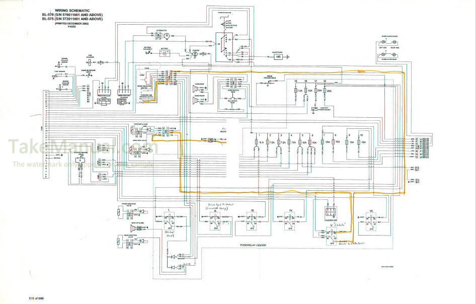 Bobcat BL570 BL575 Service Manual Loader Backhoe 570611001- 572011001 ...