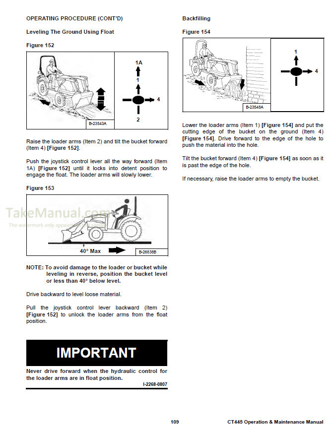 Bobcat CT445 Operation & Maintenance Manual Compact Tractor ABHL11001