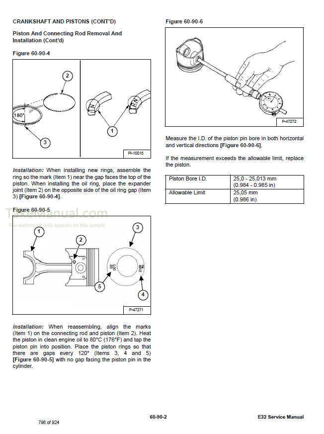 Bobcat E32 Service Manual Compact Excavator B3Y111001- – TakeManual.com