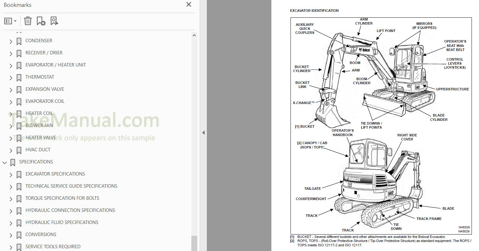 Bobcat E Service Manual Compact Excavator B Vw Takemanual Com