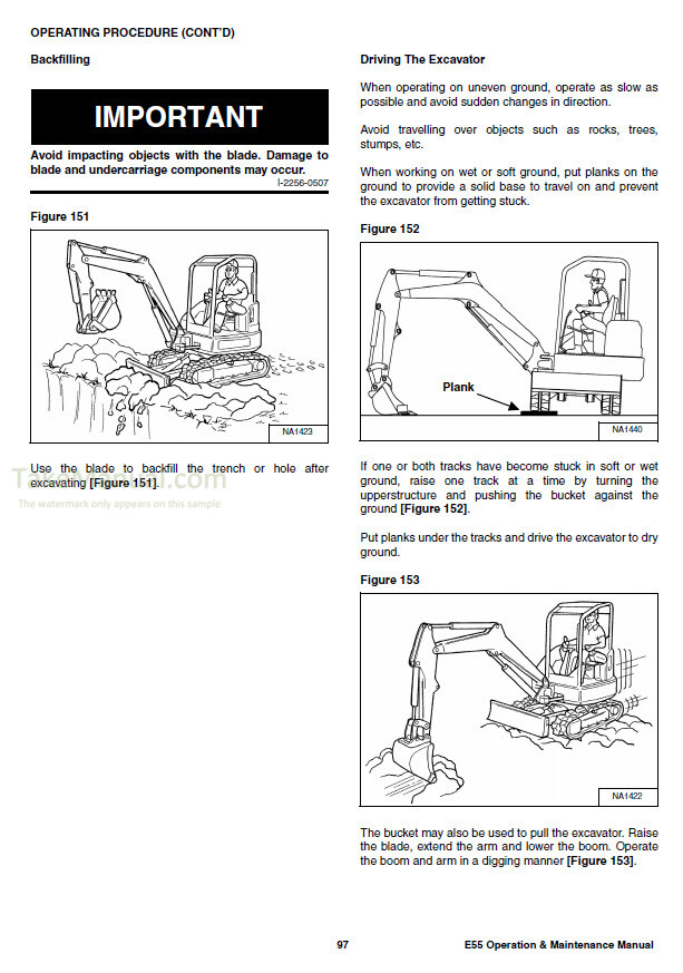 Bobcat E55 Operation & Maintenance Manual Compact Excavator B3NT11001