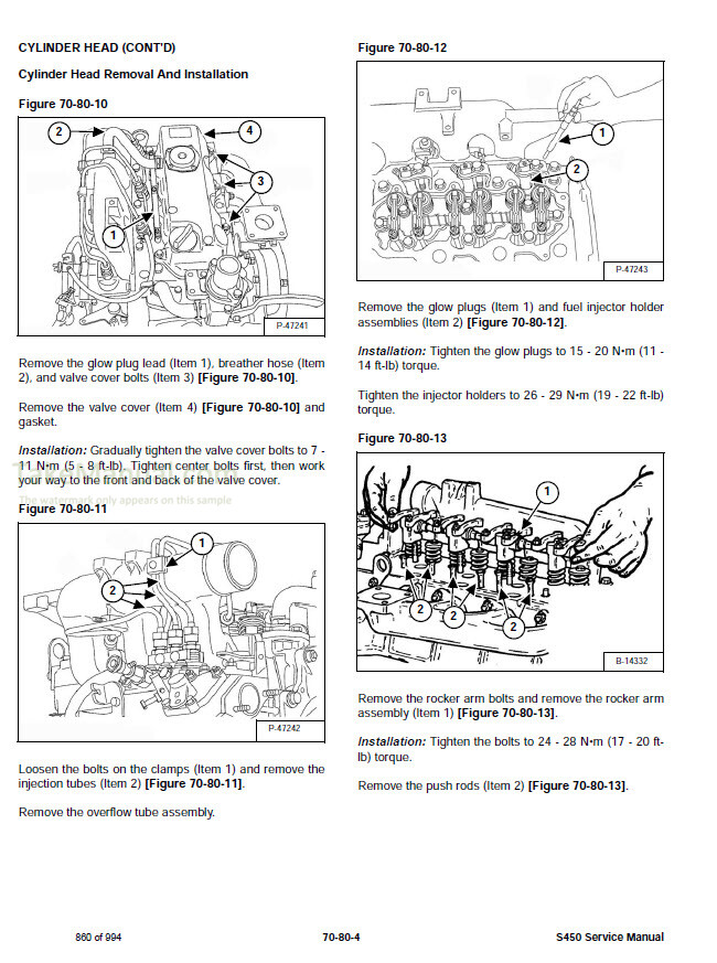 Bobcat S450 Service Manual Skid Steer Loader AV9V11001- B1E611001