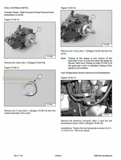 Bobcat S595 Service Manual Skid Steer Loader B3NL11001- – TakeManual.com