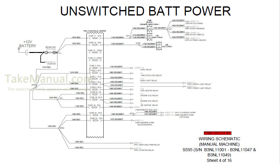 Bobcat S595 Service Manual Skid Steer Loader B3NL11001- – TakeManual.com