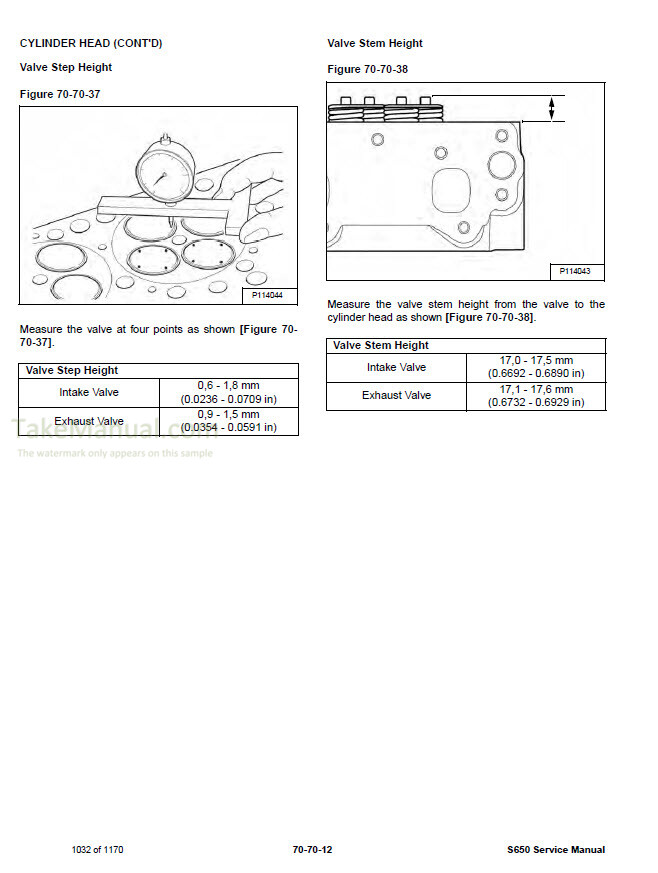 Bobcat S650 Service Manual Skid Steer Loader ALJ811001- S1ML11001