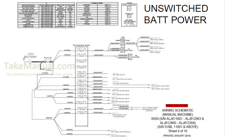 Bobcat S650 Service Manual Skid Steer Loader ALJ811001- S1ML11001