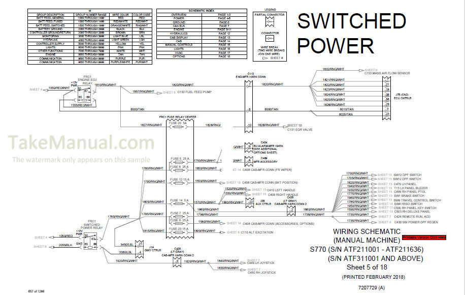 Bobcat S770 Service Manual Skid Steer Loader ATF211001- ATF311001