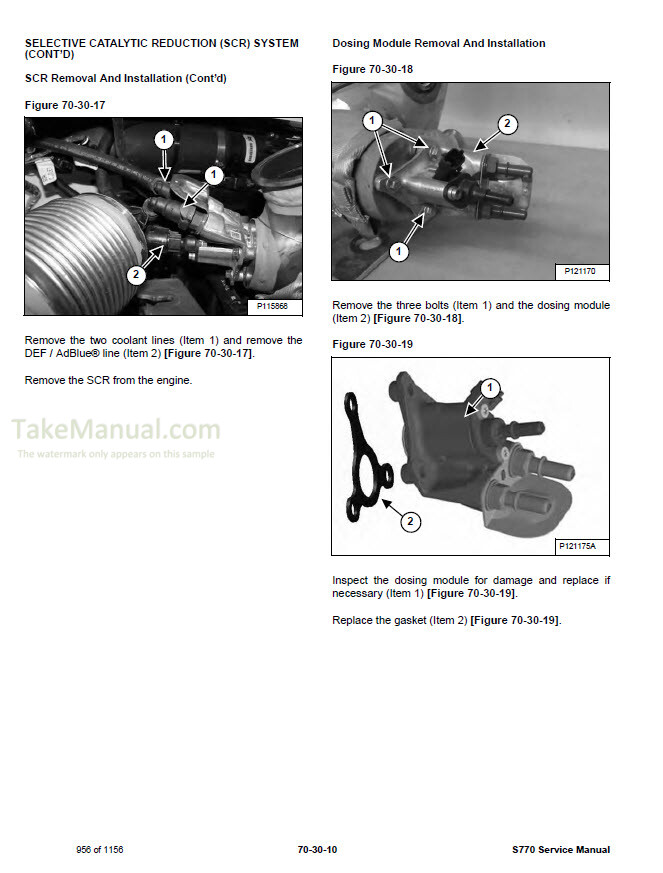 Bobcat S770 Service Manual Skid Steer Loader AT5A11001- B3BV11001