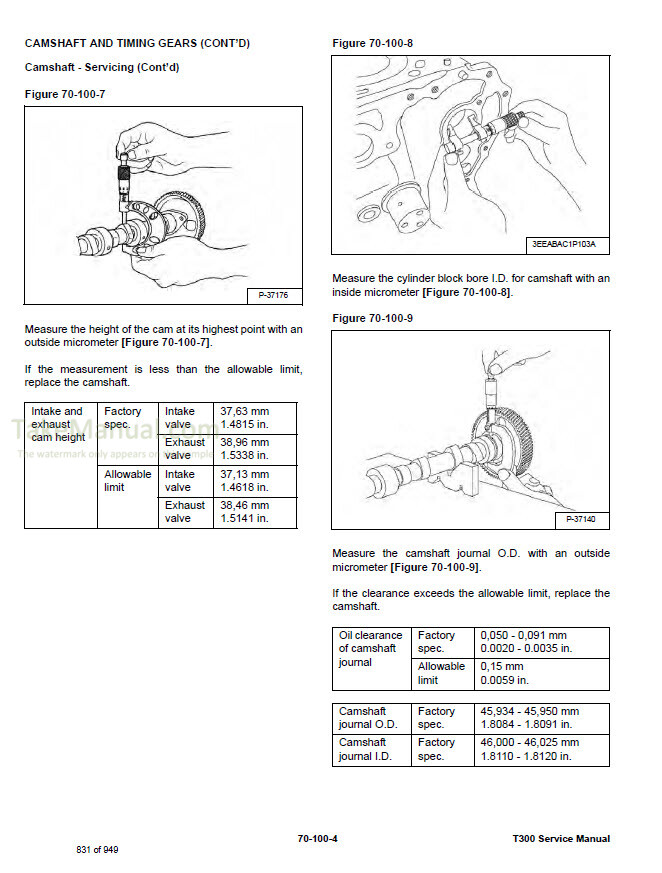 Bobcat T300 Service Manual Compact Track Loader 532011001- 532111001