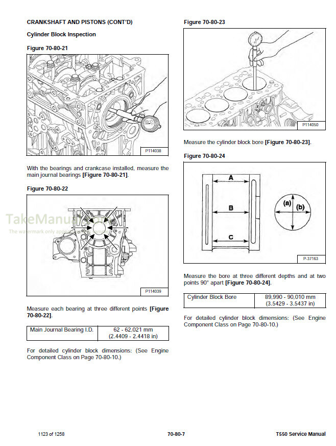 Bobcat T550 Service Manual Compact Track Loader AJZV11001- – TakeManual.com