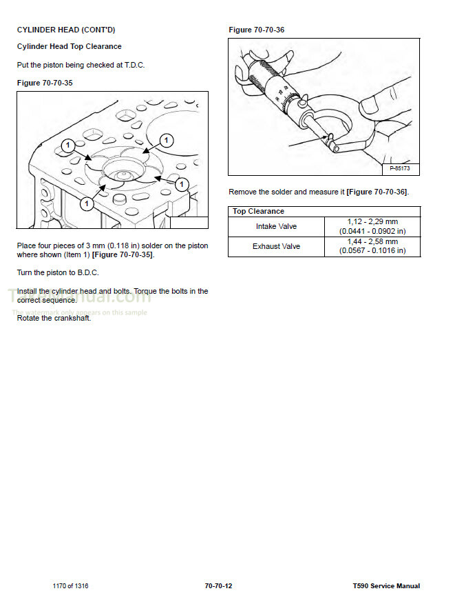 Bobcat T590 Service Manual Compact Track Loader ALJU11001- B37811001