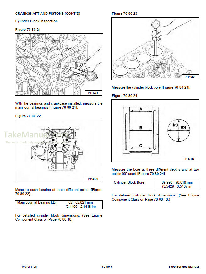 Bobcat T595 Service Manual Compact Track Loader B3NK11001- – TakeManual.com