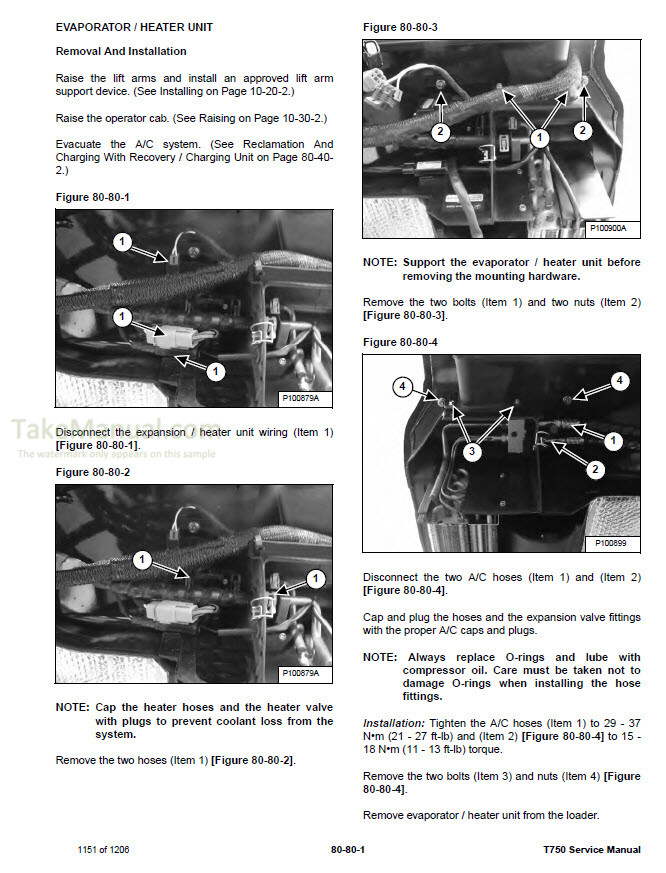 Bobcat T750 Service Manual Compact Track Loader AT5T11001- – TakeManual.com