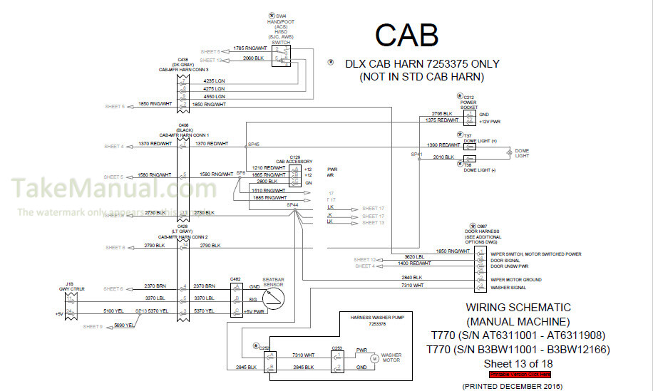 Bobcat T770 Service Manual Compact Track Loader AT6311001- B3BW11001