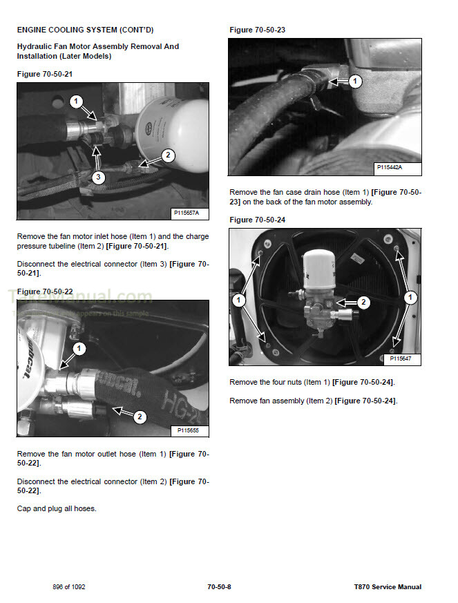 Bobcat T870 Service Manual Compact Track Loader AN8L11001 ATF811001