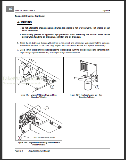 Bobcat 2200 Service Repair Manual Utility Vehicle 235311001-D-235312999