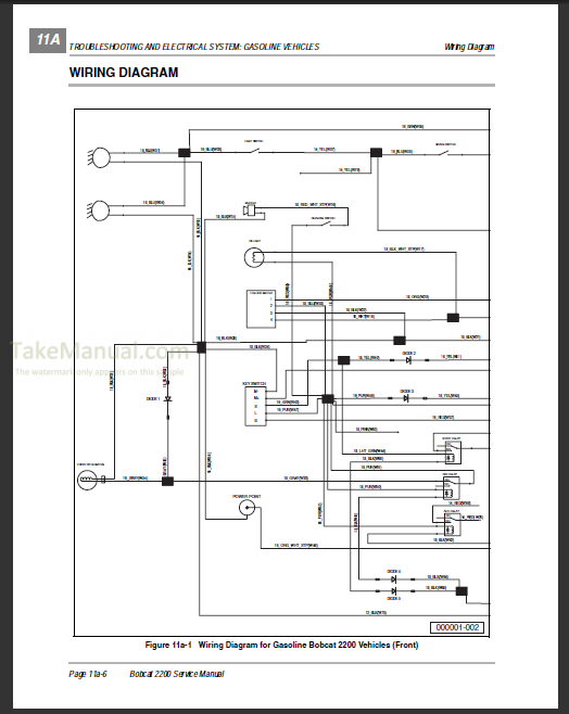 Bobcat 2200 Service Repair Manual Utility Vehicle 235311001-D-235312999