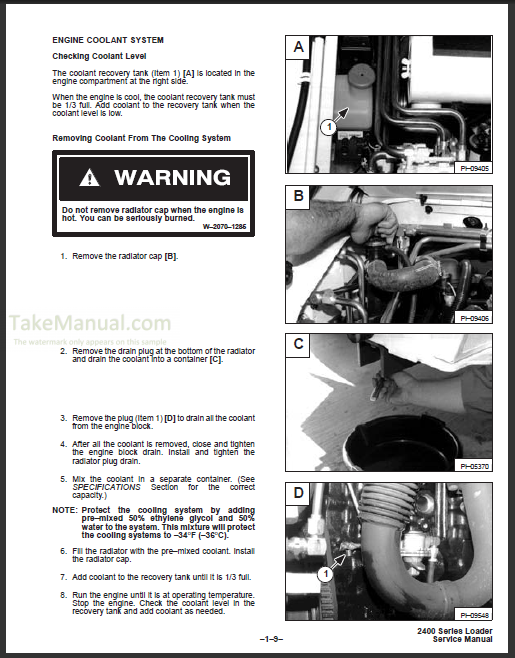 Bobcat 2400 Service Repair Manual Loader