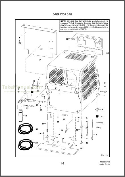 Bobcat 863 Parts Catalog Skid Steer Loader 6724560 – TakeManual.com