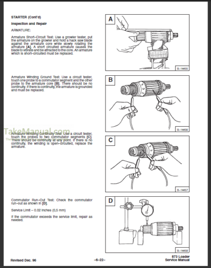 Bobcat 873 Service Repair Manual Skid Steer Loader -514114999