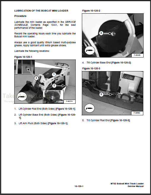 Bobcat MT52 Service Repair Manual Mini Track Loader 523611001