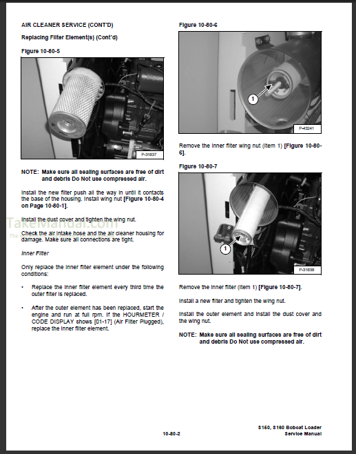Bobcat Skid-Steer Loader S150 S160 Service Manuals