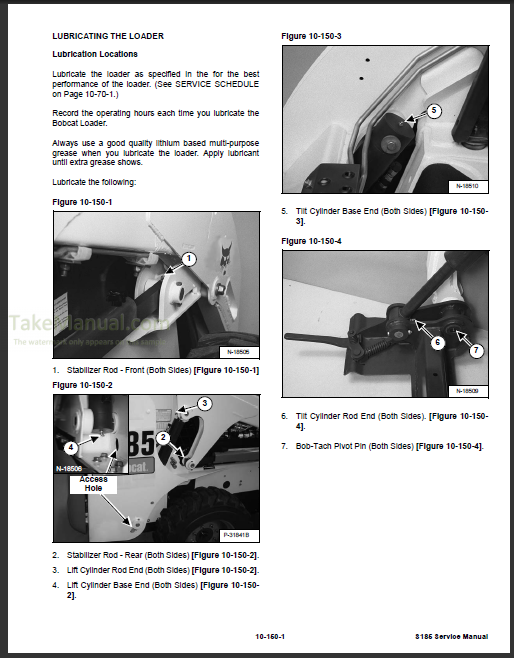 Bobcat S185 Service Manual Skid Steer Loader A3L911001- A3LH11001