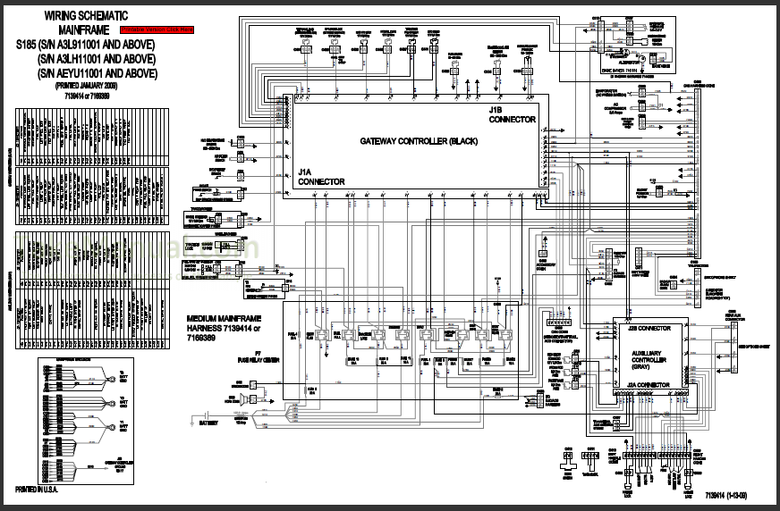 Bobcat S185 Service Manual Skid Steer Loader A3L911001- A3LH11001