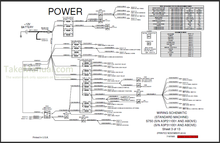 Bobcat S750 Service Repair Manual Skid Steer Loader A3P211001