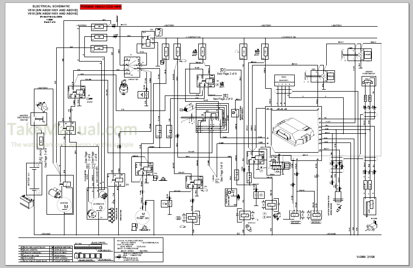 Bobcat V518 Service Manual Versahandler A8g811001- A8g911001 