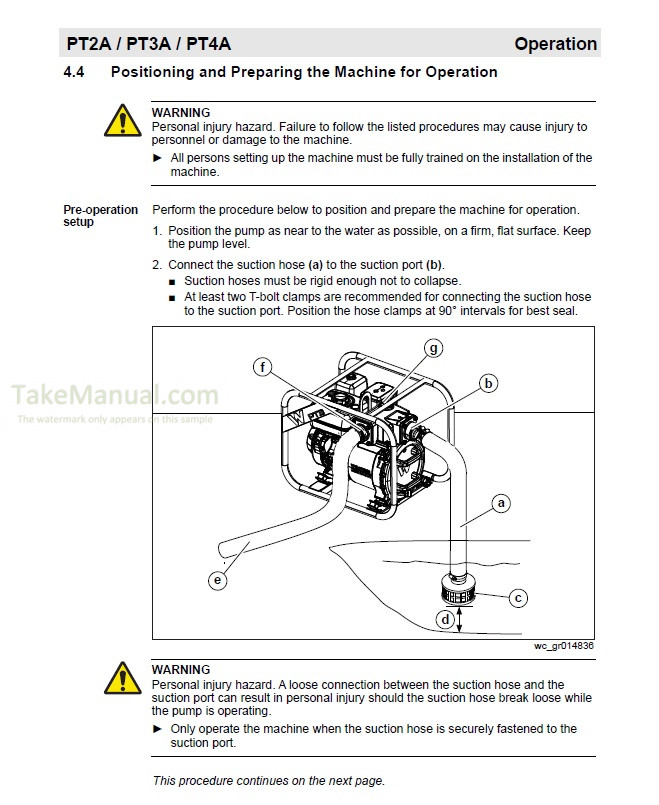 Wacker-Neuson PT2A PT3A PT4A Operators Manual Pump – TakeManual.com