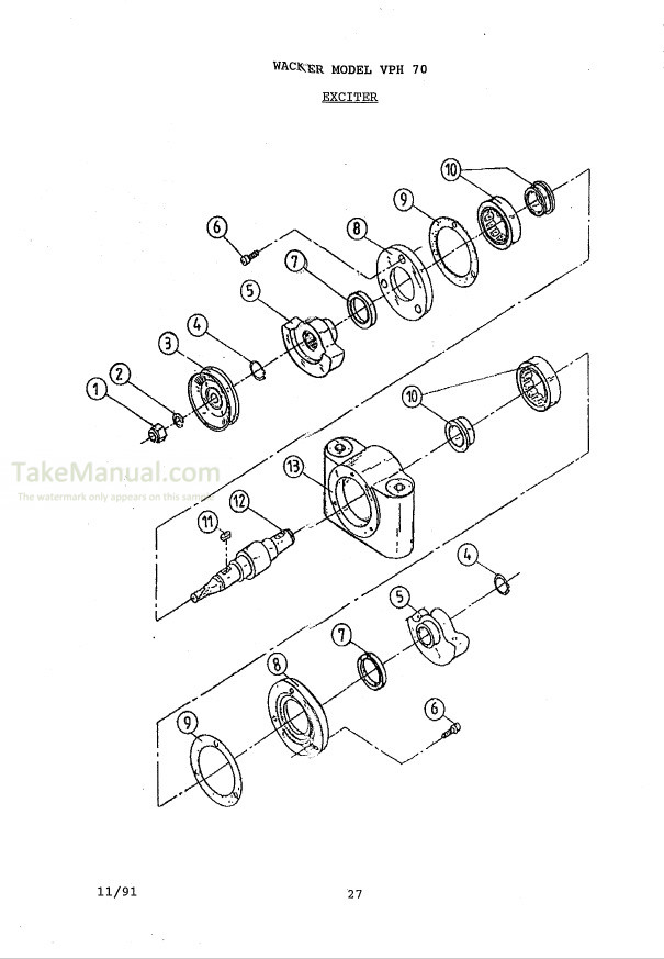 Wacker Neuson Vph70 Repair Manual Vibroplate 8412