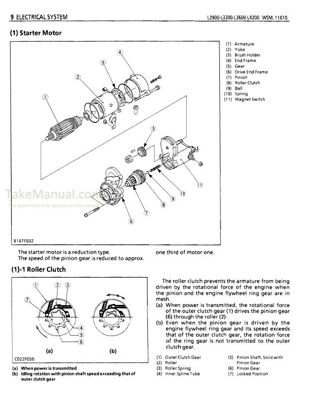 Kubota L2900 L3300 L3600 L4200 Manual Tractors