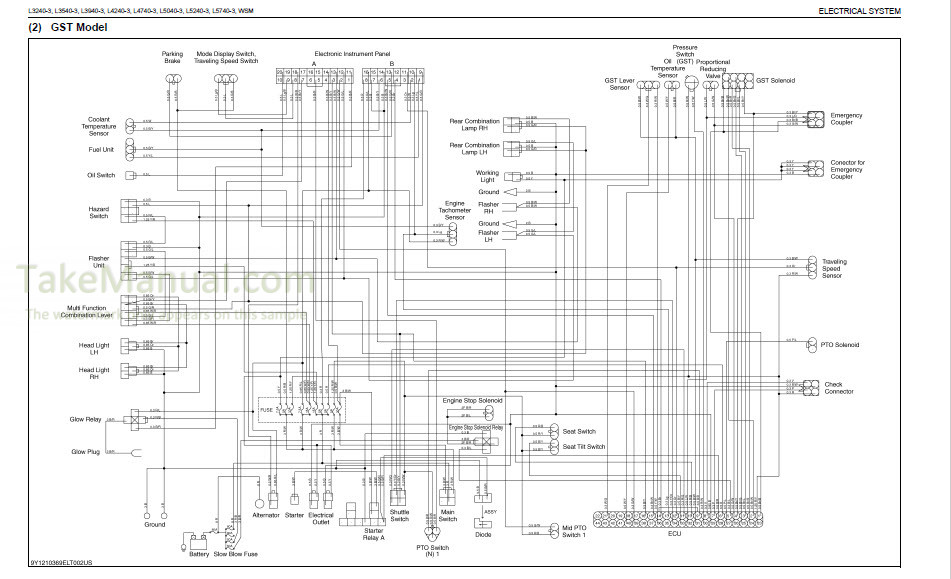 Kubota L32403 To L57403 Manual Tractors 9Y11103690