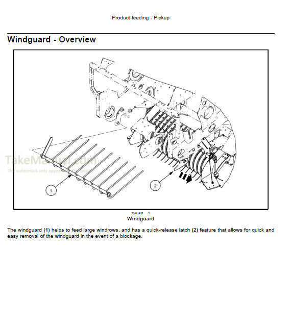 New Holland RollBelt 450 Utility Service Manual Round Baler 47546428