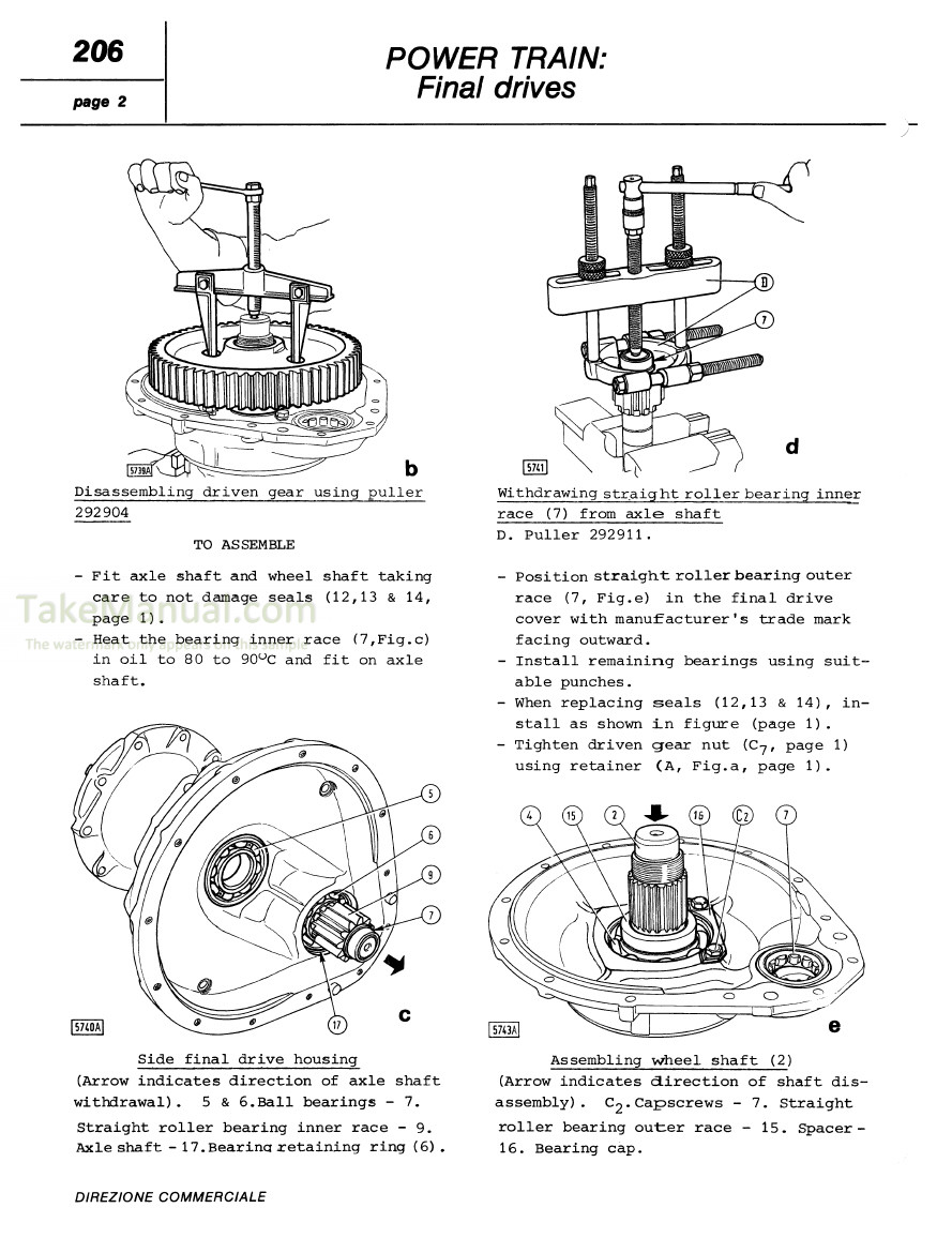 Fiat 450 450DT 450 Special 450DT Special Workshop Manual Tractor