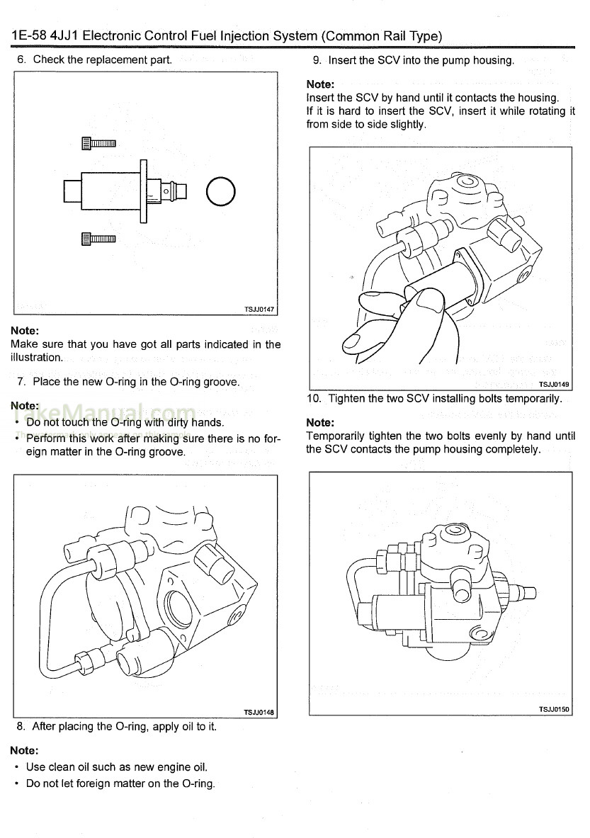 Isuzu AI-4JJ1X Troubleshooting Manual Industrial Diesel Engine PDF